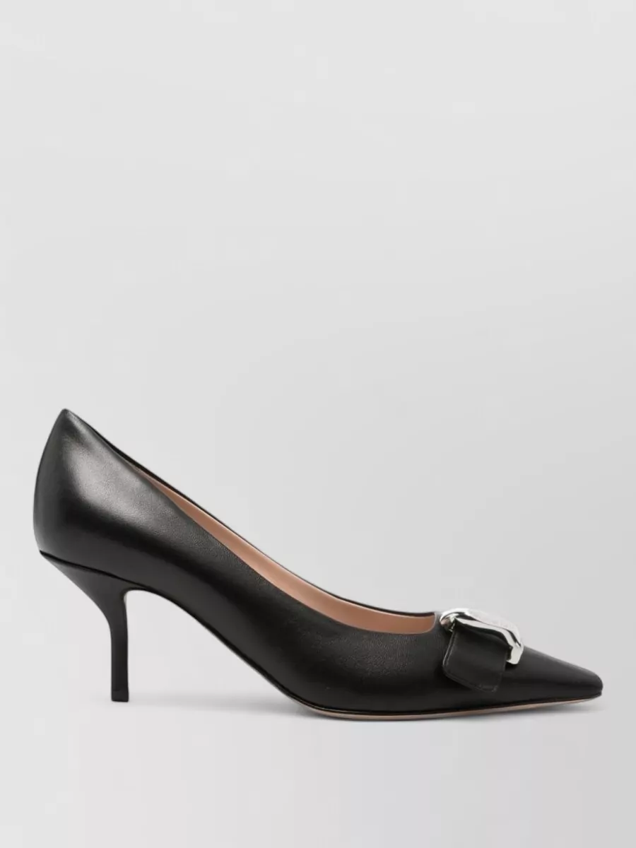 Emporio Armani Leather Pointed-Toe Stiletto-Heel Pumps