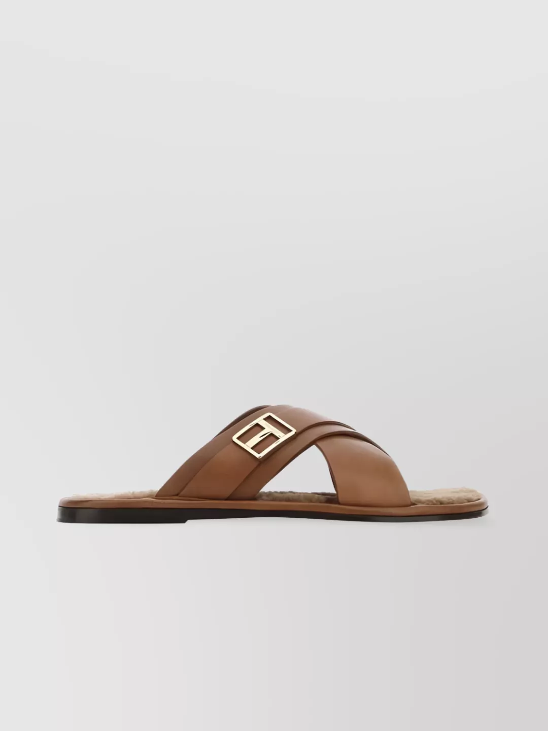 Shop Tom Ford Flat Sole Cross-strap Slippers In Brown