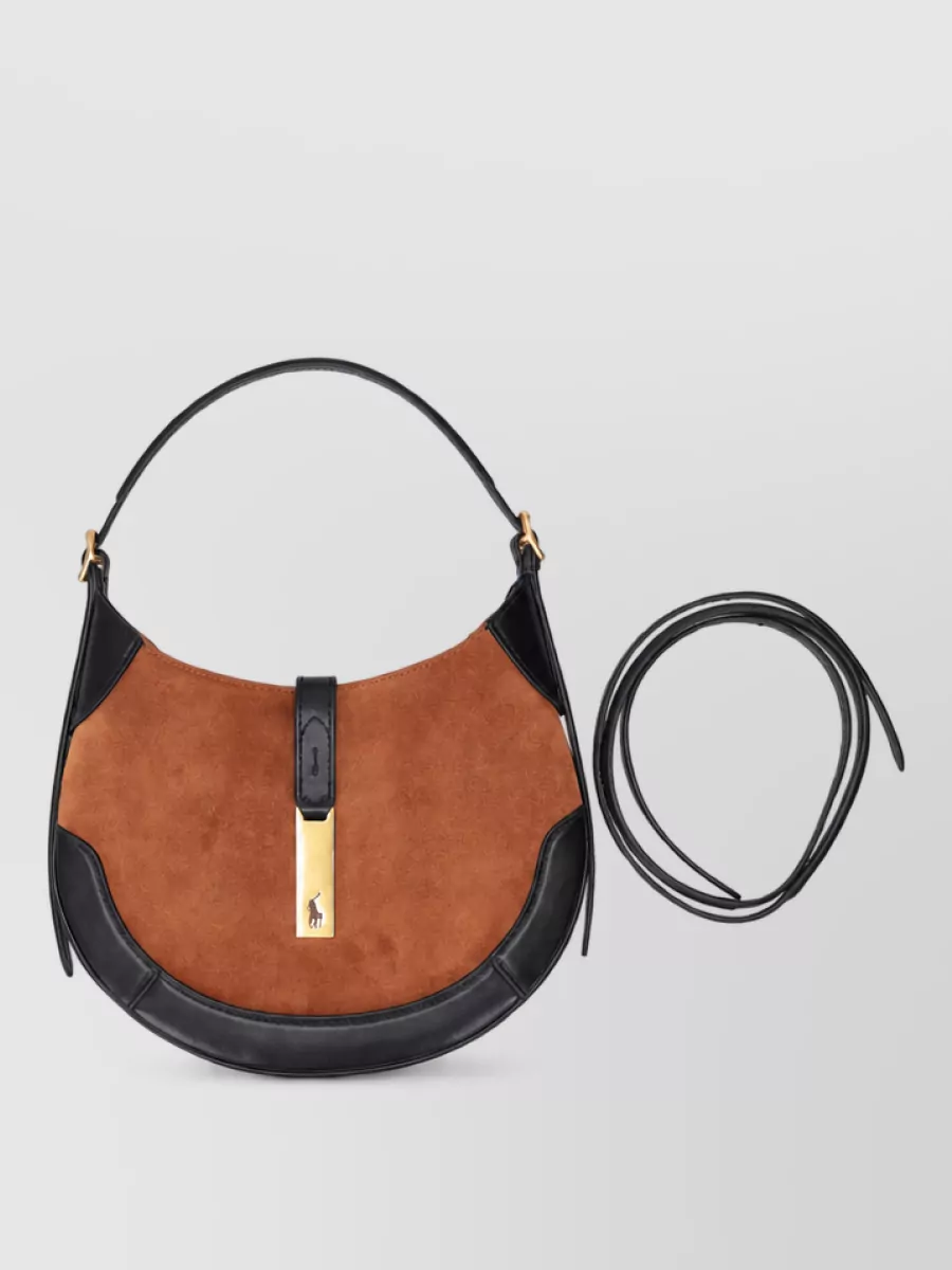 Ralph Lauren suede leather clutch bag