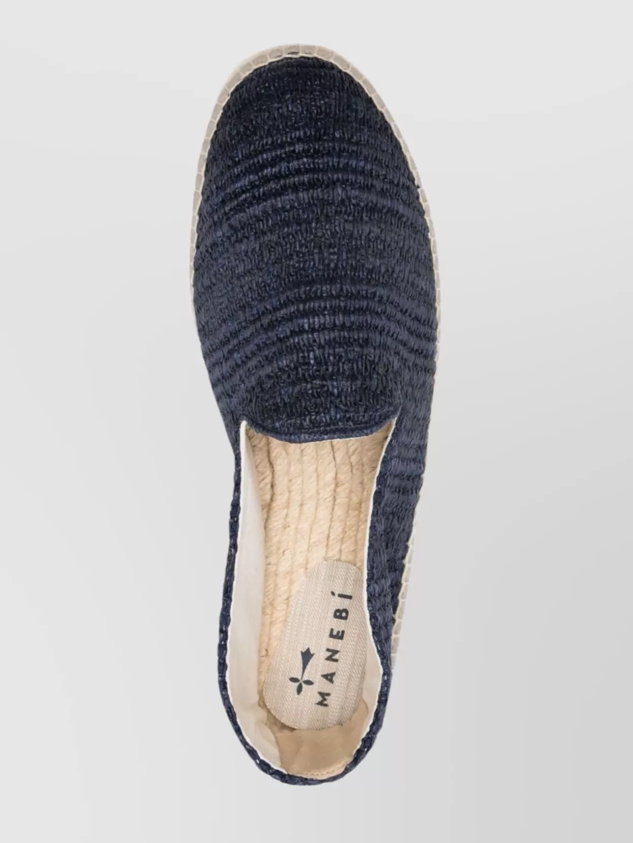 Manebi Yucatan Woven Texture Espadrilles In Blue