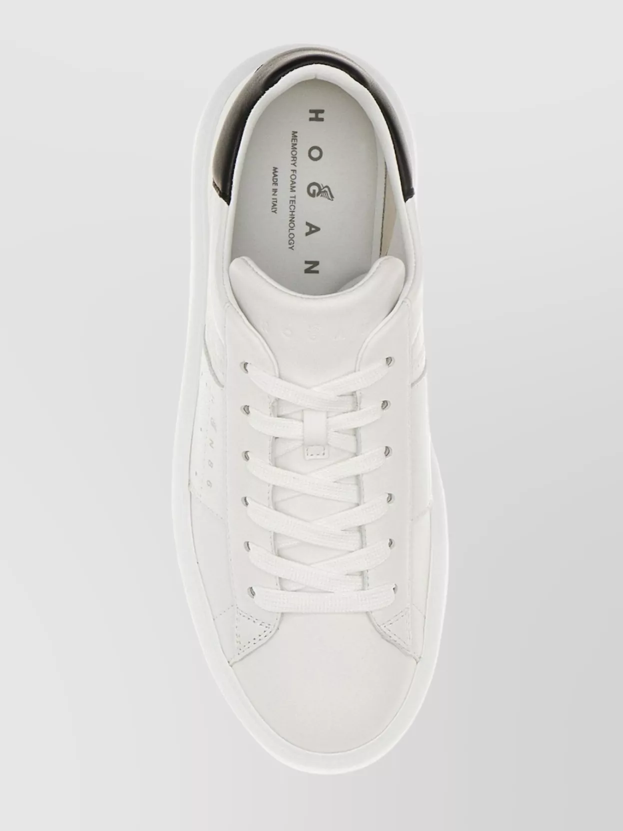Hogan Padded Ankle Leather Sneakers With Rubber Sole