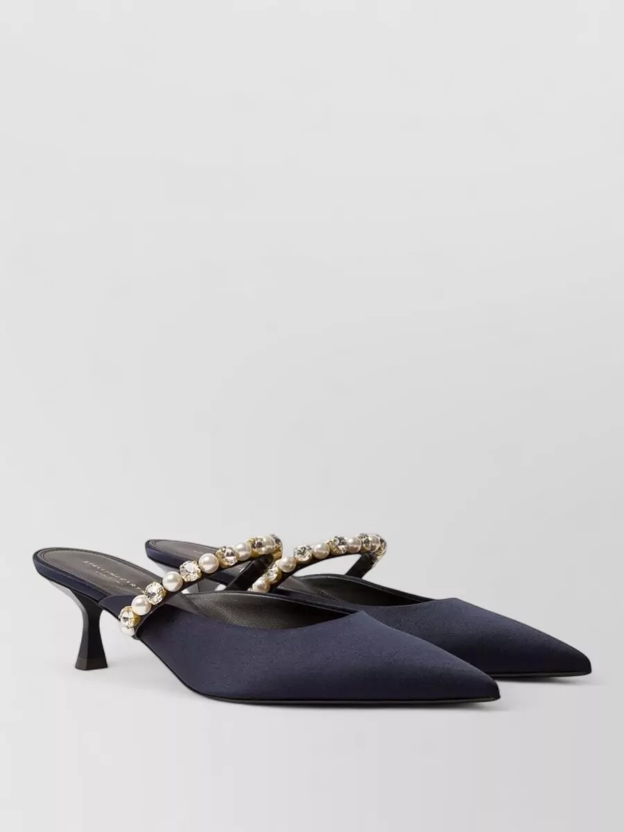Stella Mccartney pearl-embellished pointed-toe mules