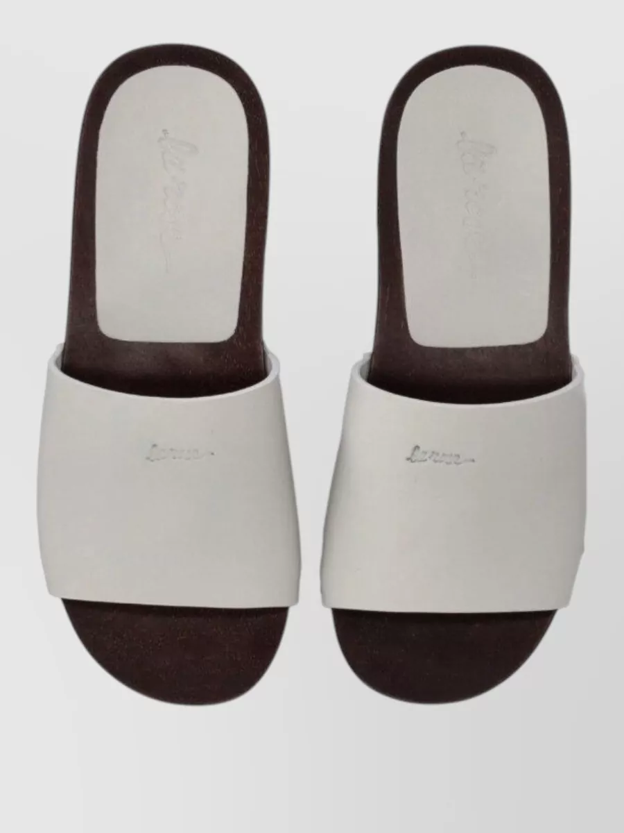 La Rose Leather Clog Sandals