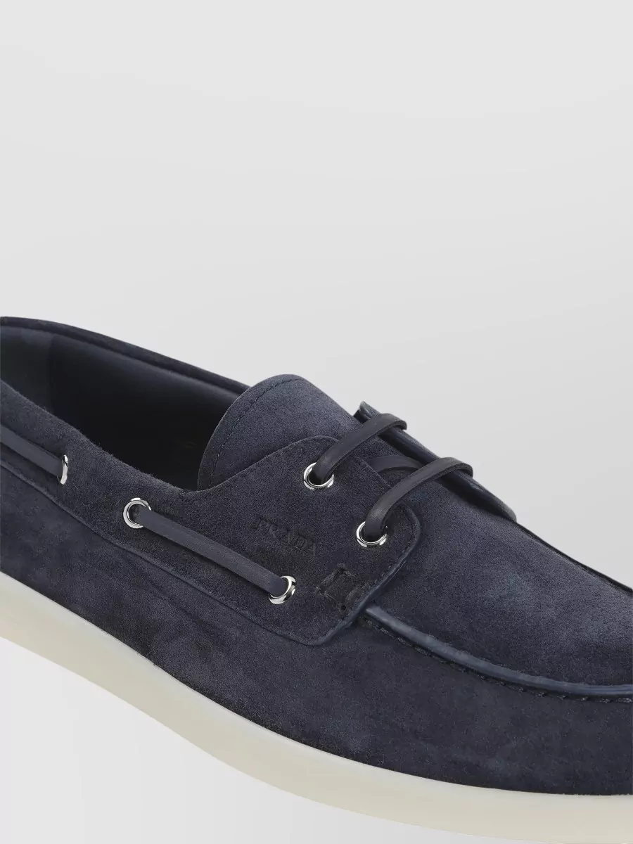 Prada Suede Boat Shoes