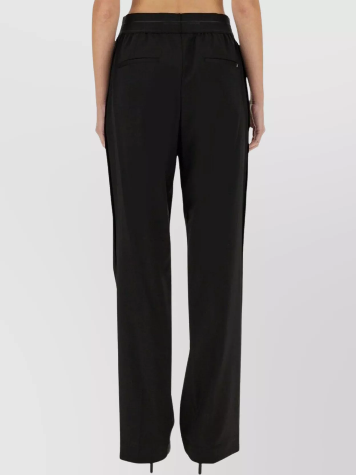 Helmut Lang Straight Leg Pants Elastic Waistband
