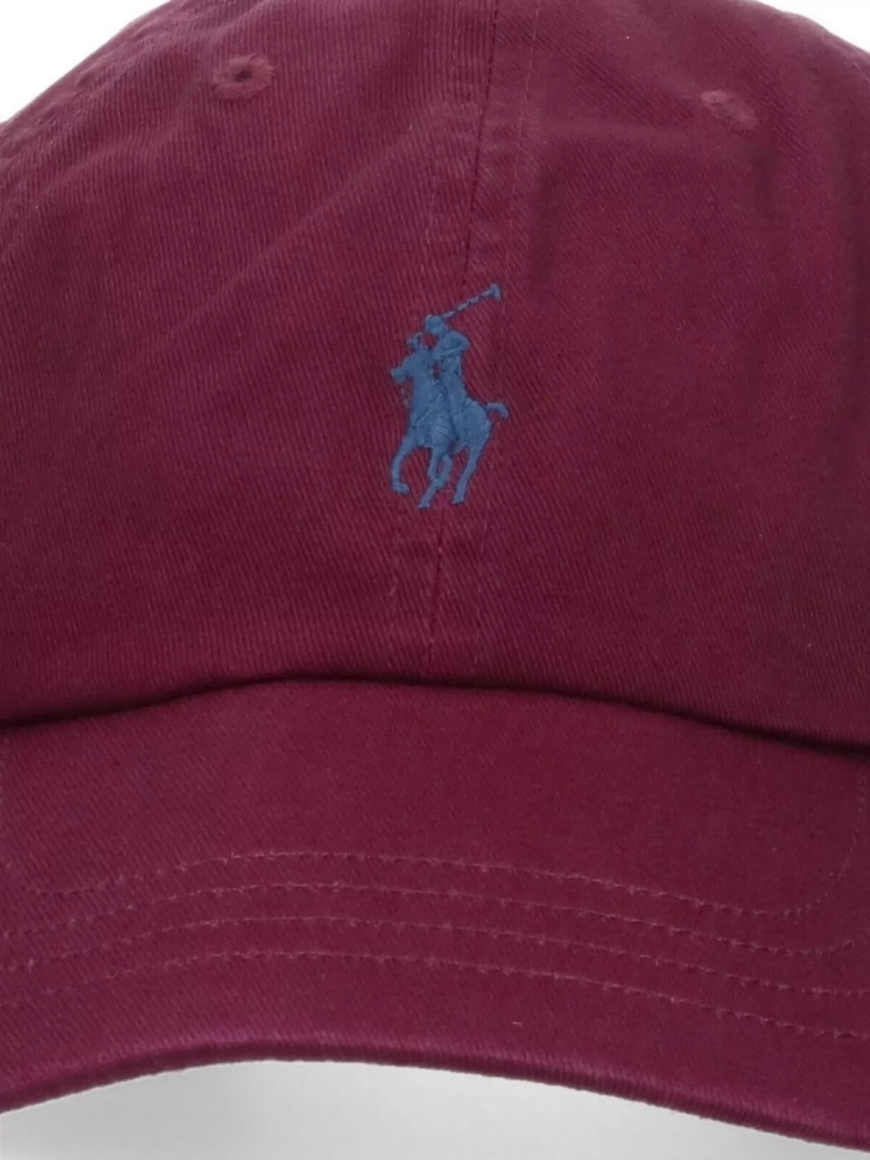 Polo Ralph Lauren Bordeaux Baseball Cap With Logo Embroidery In Cotton Man In Burgundy