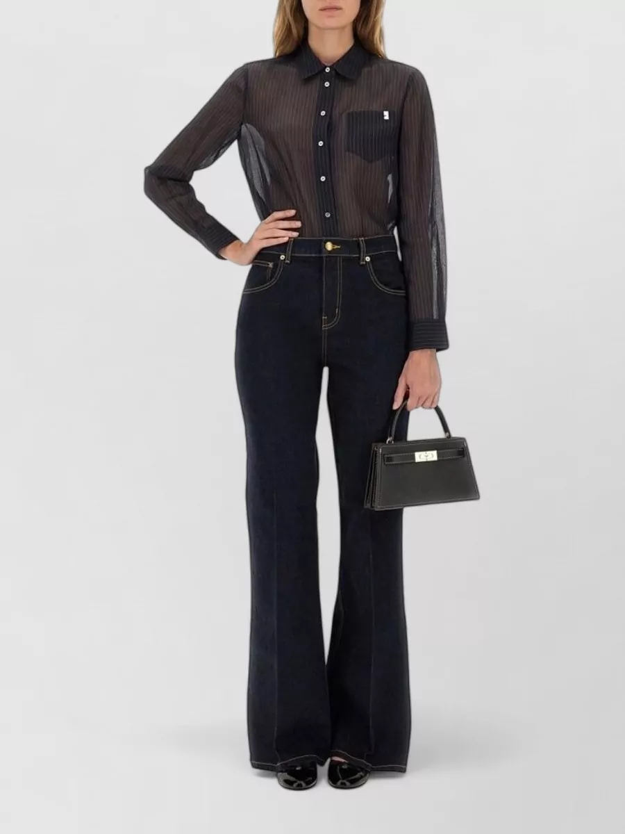 Tory Burch Striped cotton regular-fit shirt
