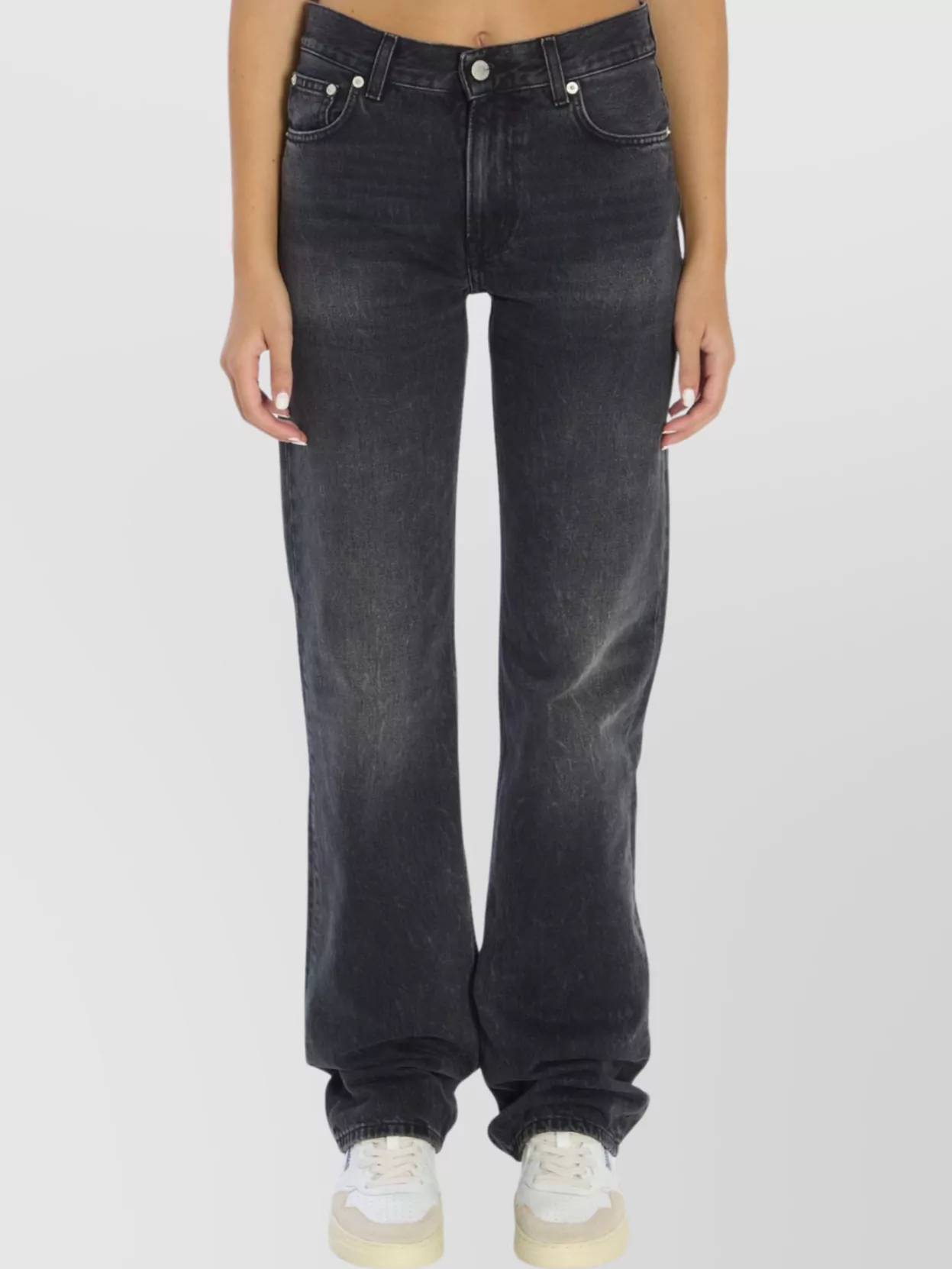 Haikure denim regular-fit straight-leg trousers