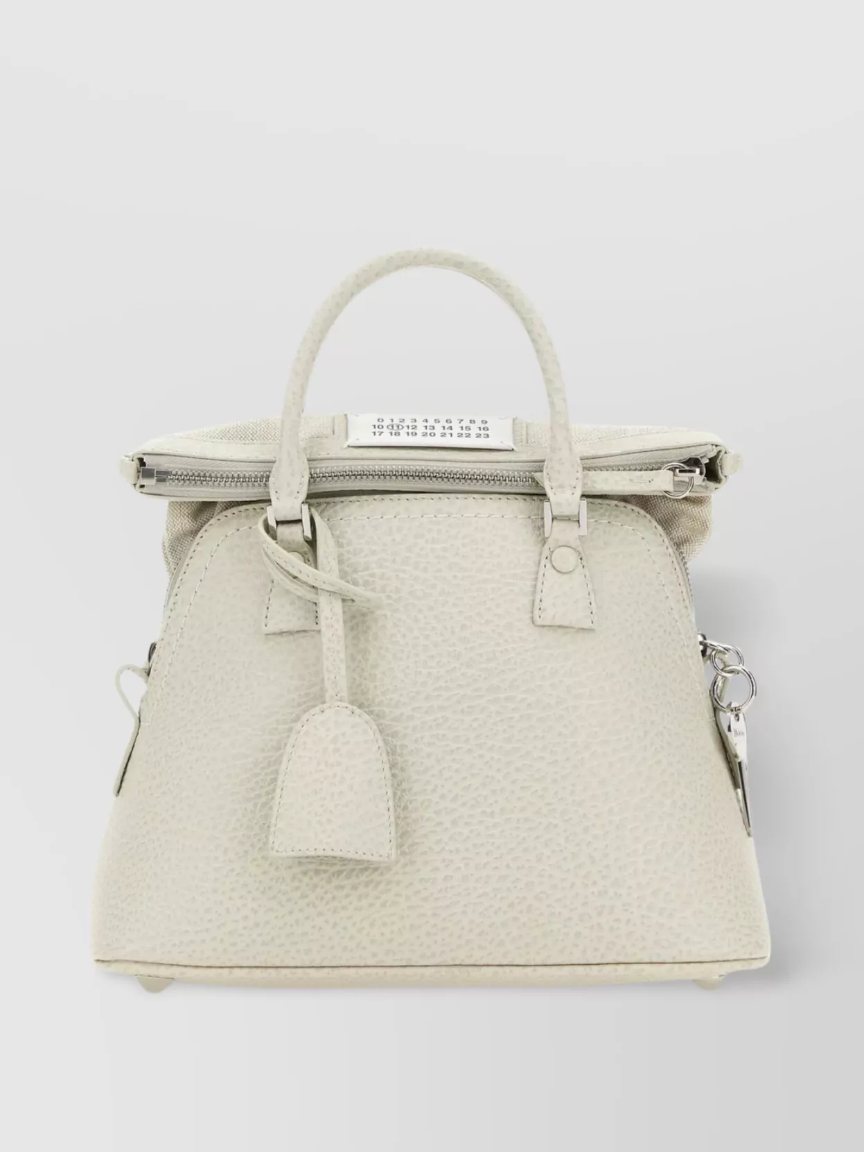 Shop Maison Margiela Mini 5ac Leather Handbag With Adjustable Strap In White