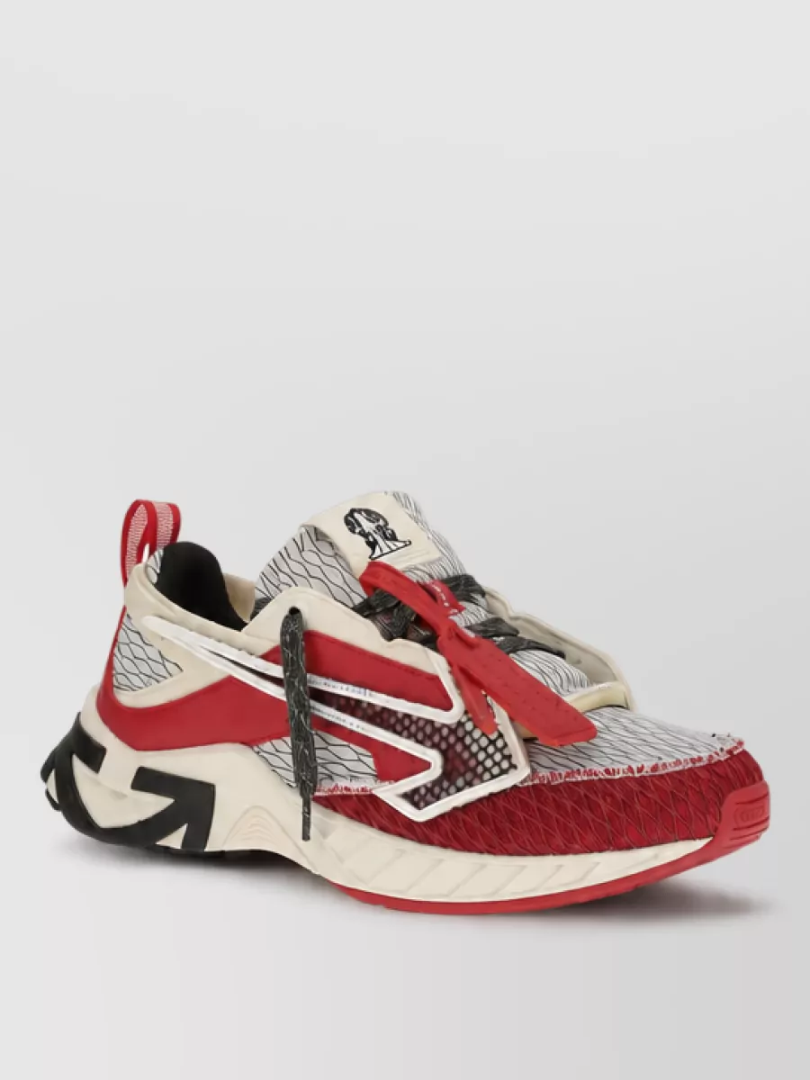 Off-White polyester slip-on sneakers