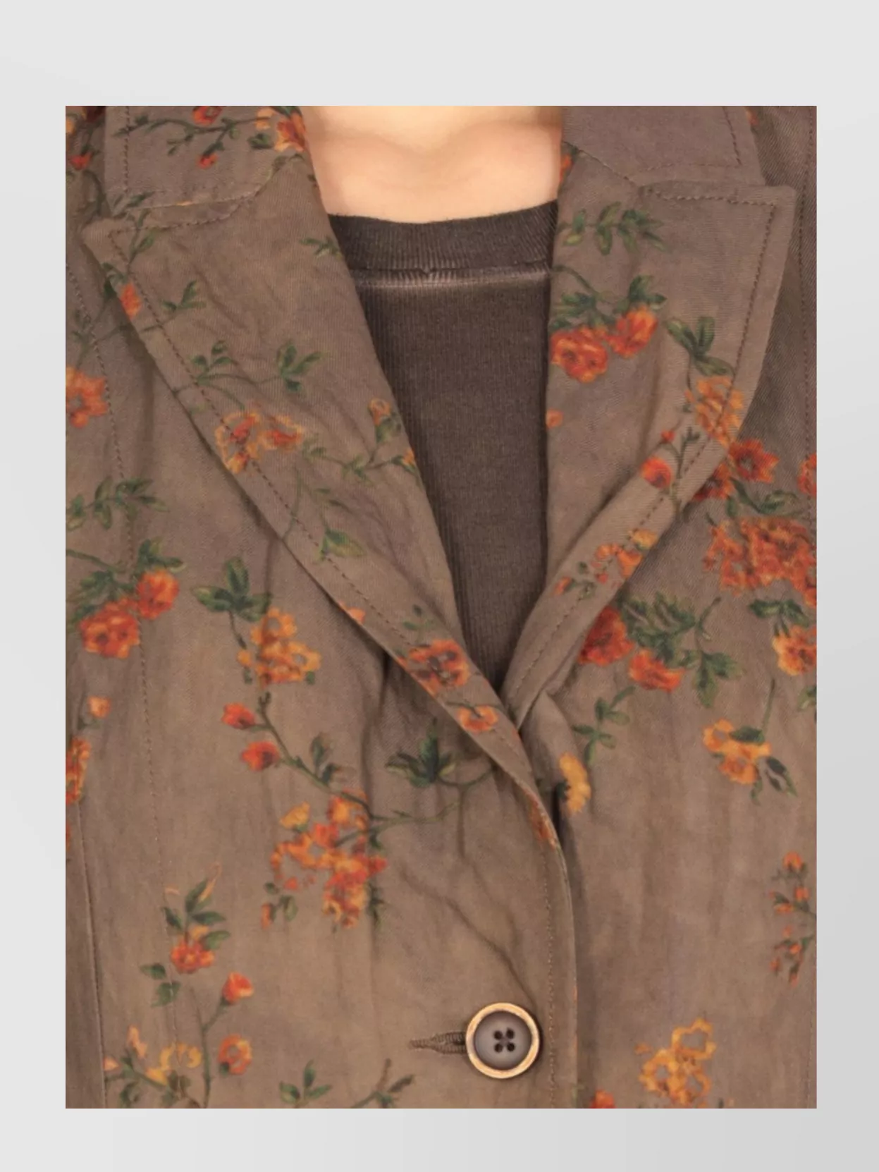 Uma Wang Floral Pattern Cotton Blazer Women
