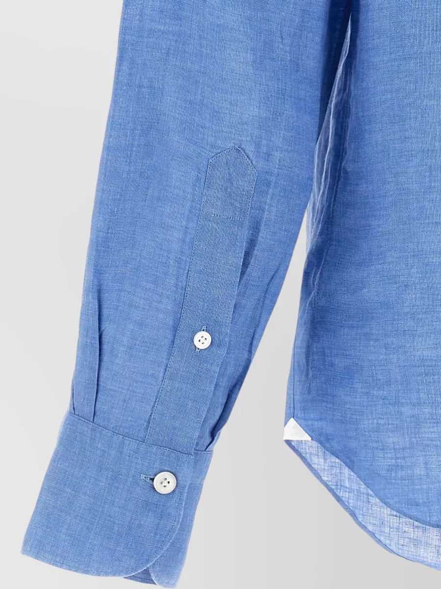 Finamore Linen Long-Sleeve Shirt