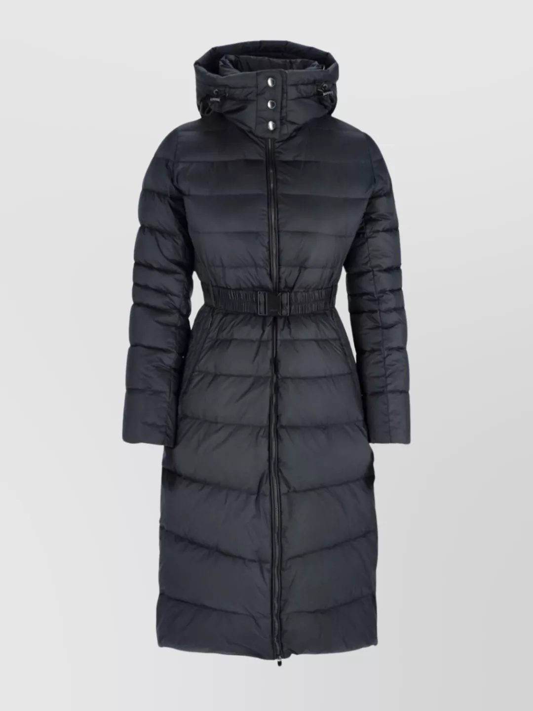 Tatras Quilted Long Jacket High Collar In Blue