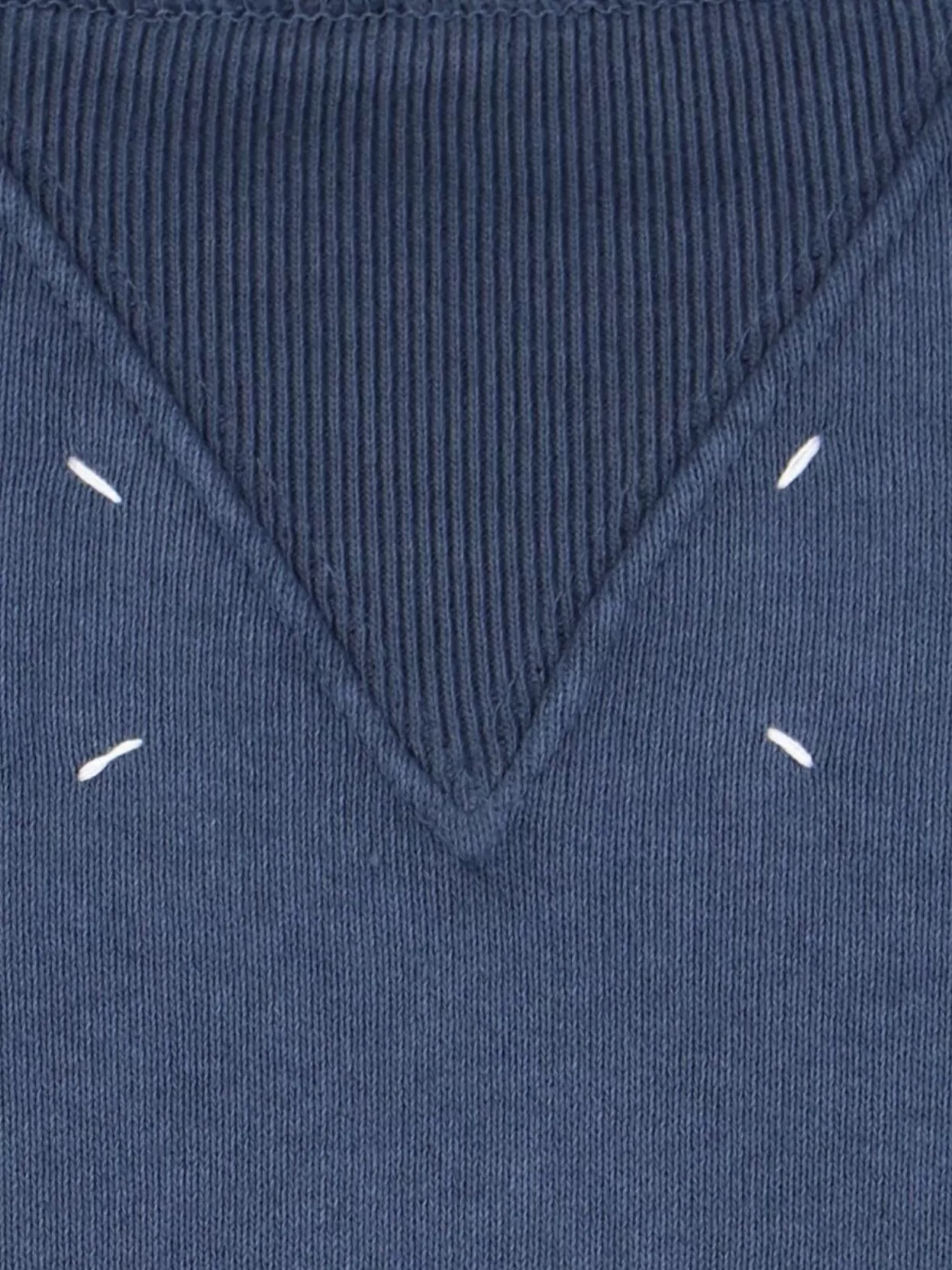 Maison Margiela Ribbed Detail V-Stitch Sweatshirt