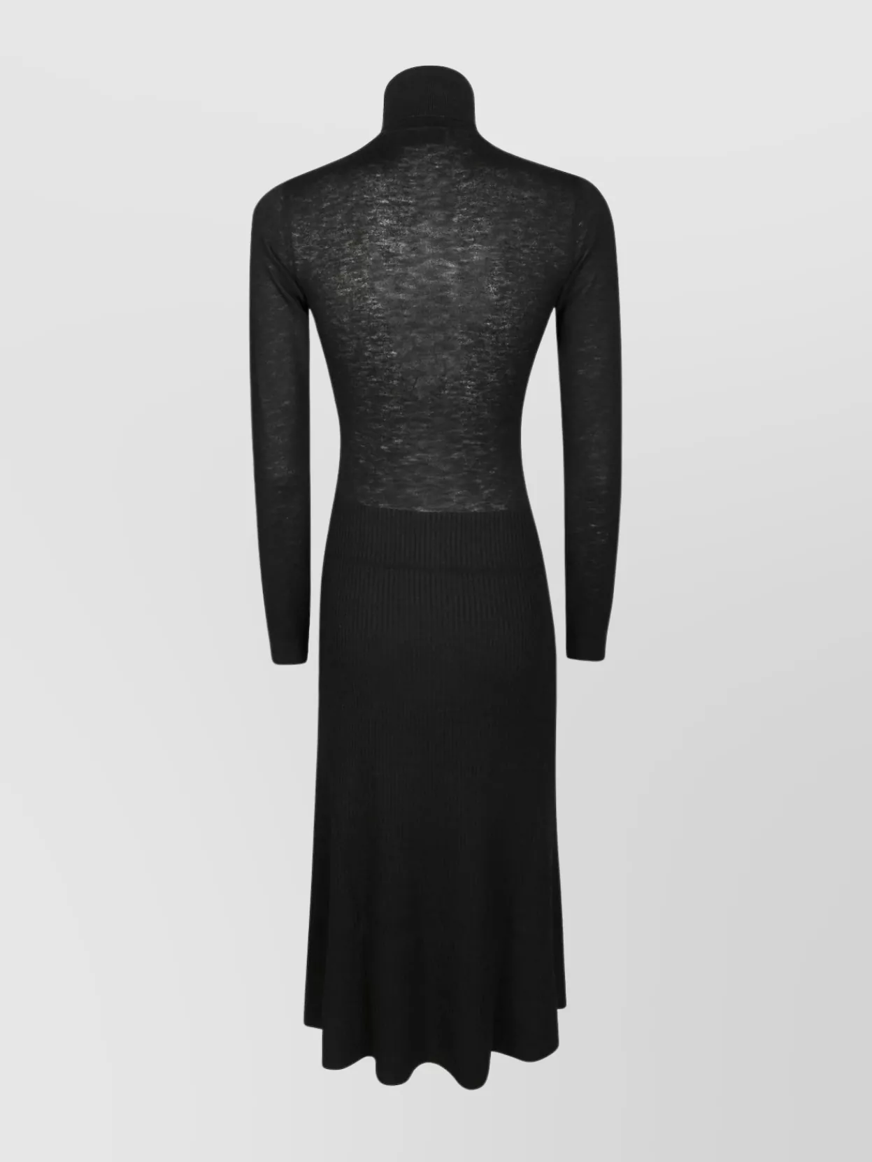 Elisabetta Franchi Knit Midi Dress Long Sleeves In Black