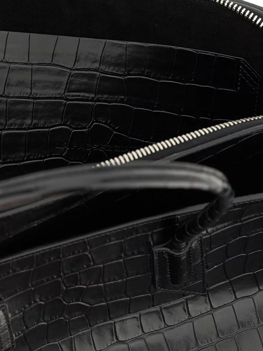 The Attico La Passeggiata Medium Crocodile Texture Shoulder Bag