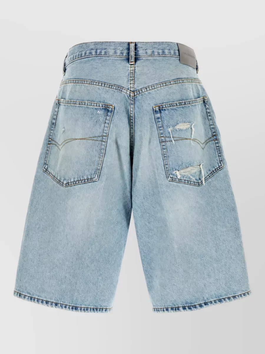 Balenciaga Denim Bermuda Shorts