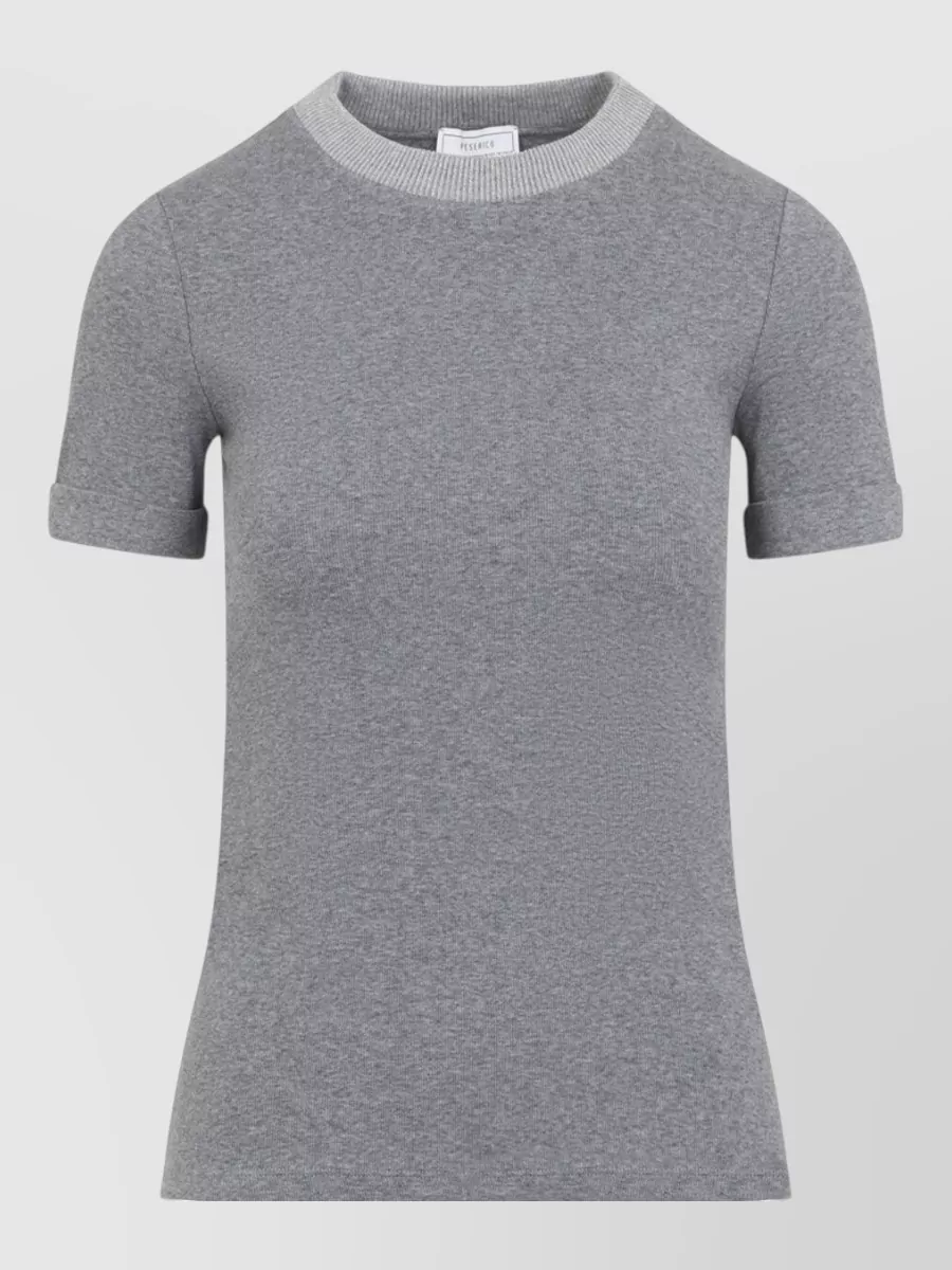 Peserico Ribbed Short-Sleeve T-Shirt