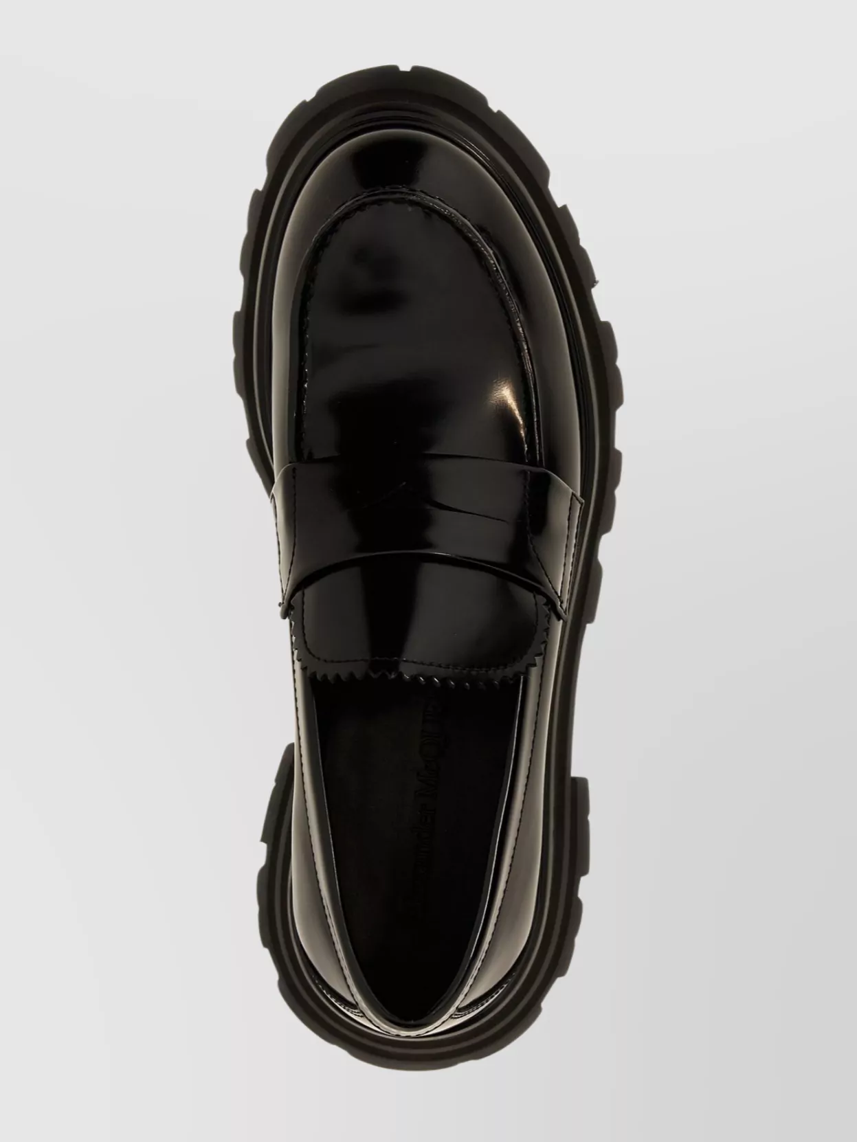 Mc Queen Round Toe Loafers With Chunky Sole And Strap In Black