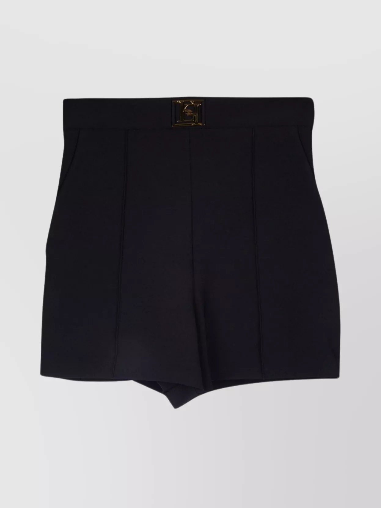 Shop Elisabetta Franchi Elevated Pleated High-waisted Shorts
