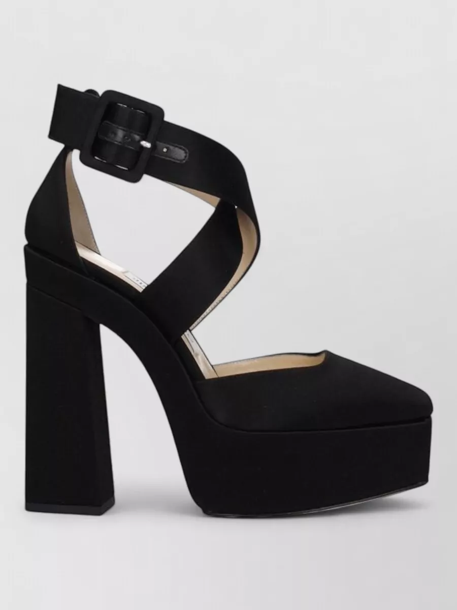 Jimmy Choo Satin Platform Sandals