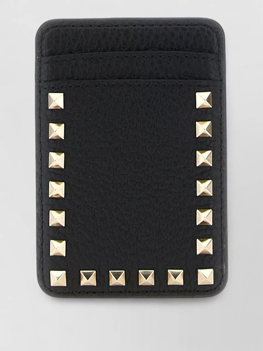 Valentino Garavani rockstud spike leather card holder