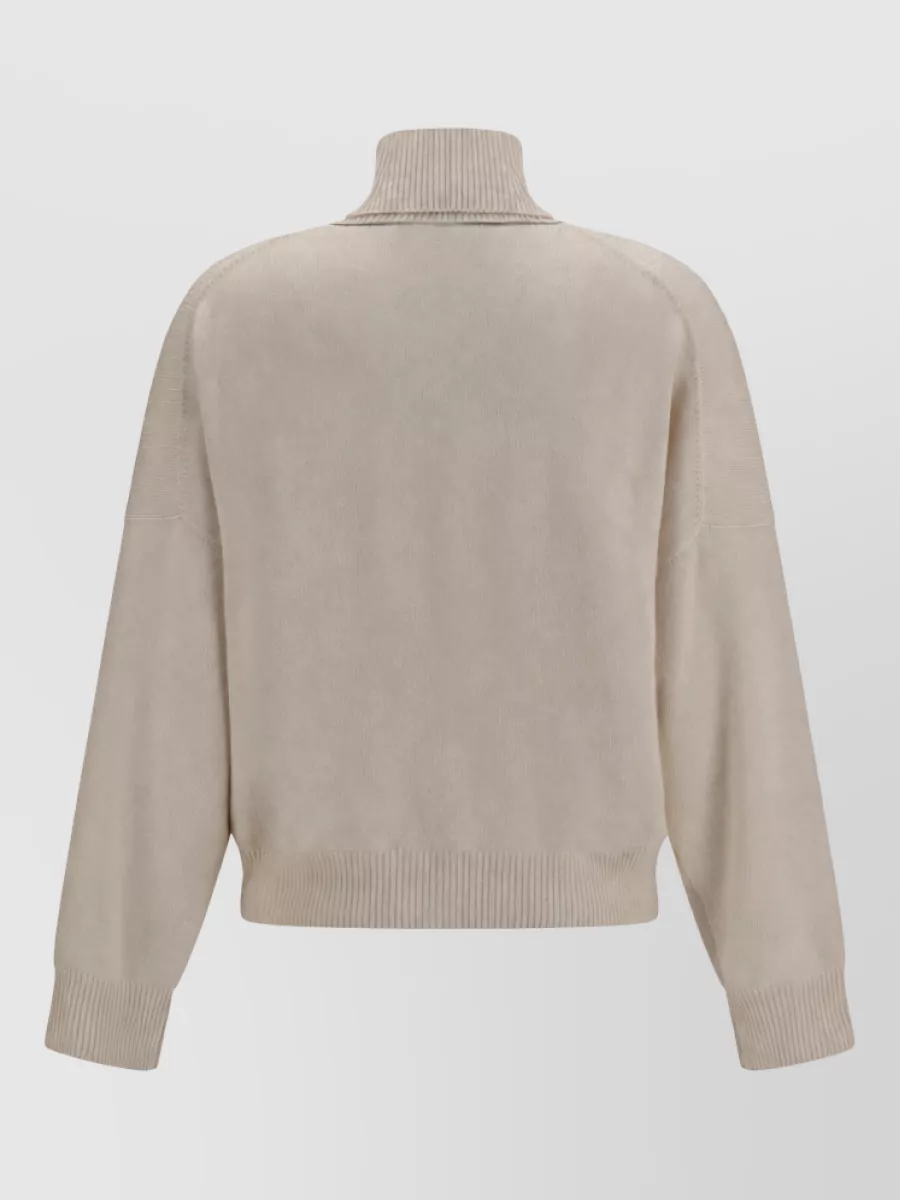 Brunello Cucinelli Cashmere Cropped Turtleneck Sweater