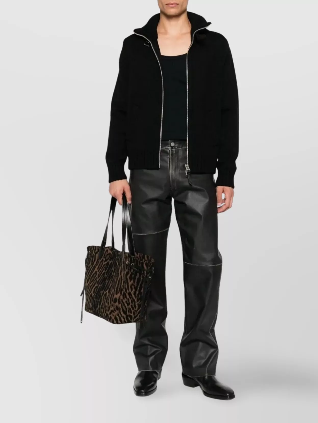 Tom Ford Merino Wool Jacket High Collar In Black
