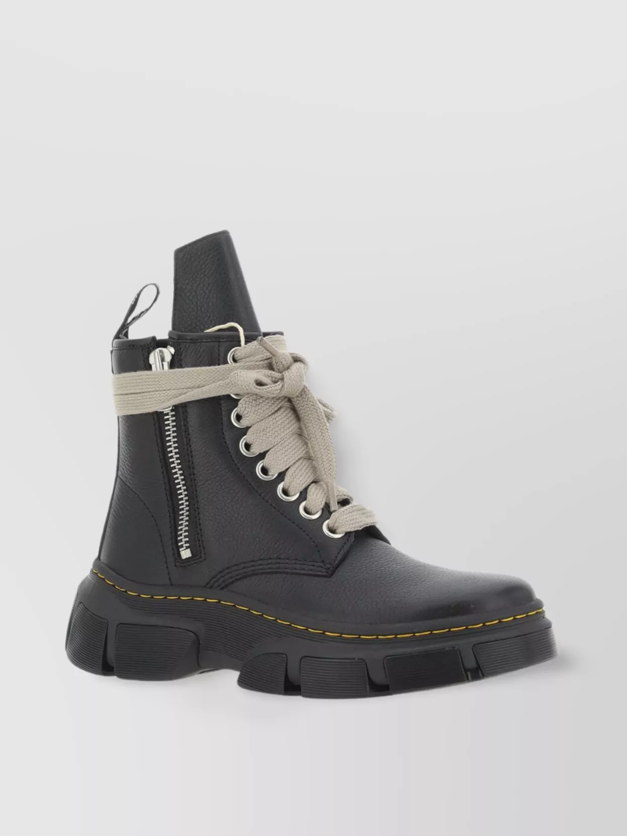 Rick Owens Chunky Sole Lace Reinforced Toe Cap In Grey