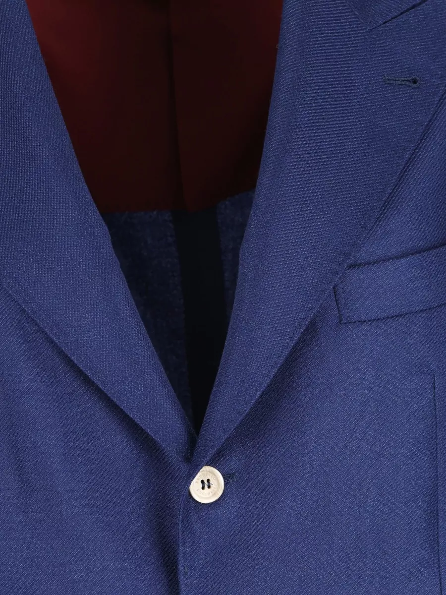 Brunello Cucinelli Wool Silk Single Breasted Blazer