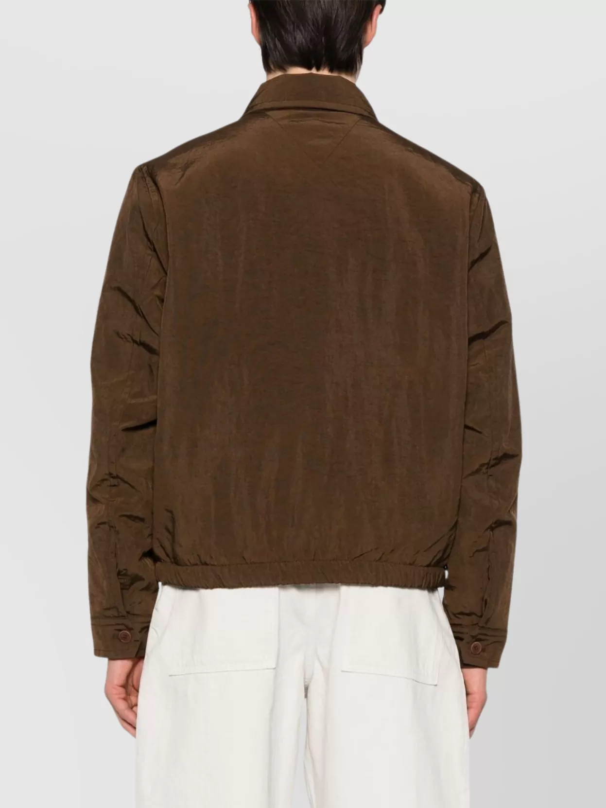 TOMMY HILFIGER COLLARED ZIPPERED JACKET BUTTONED CUFFS