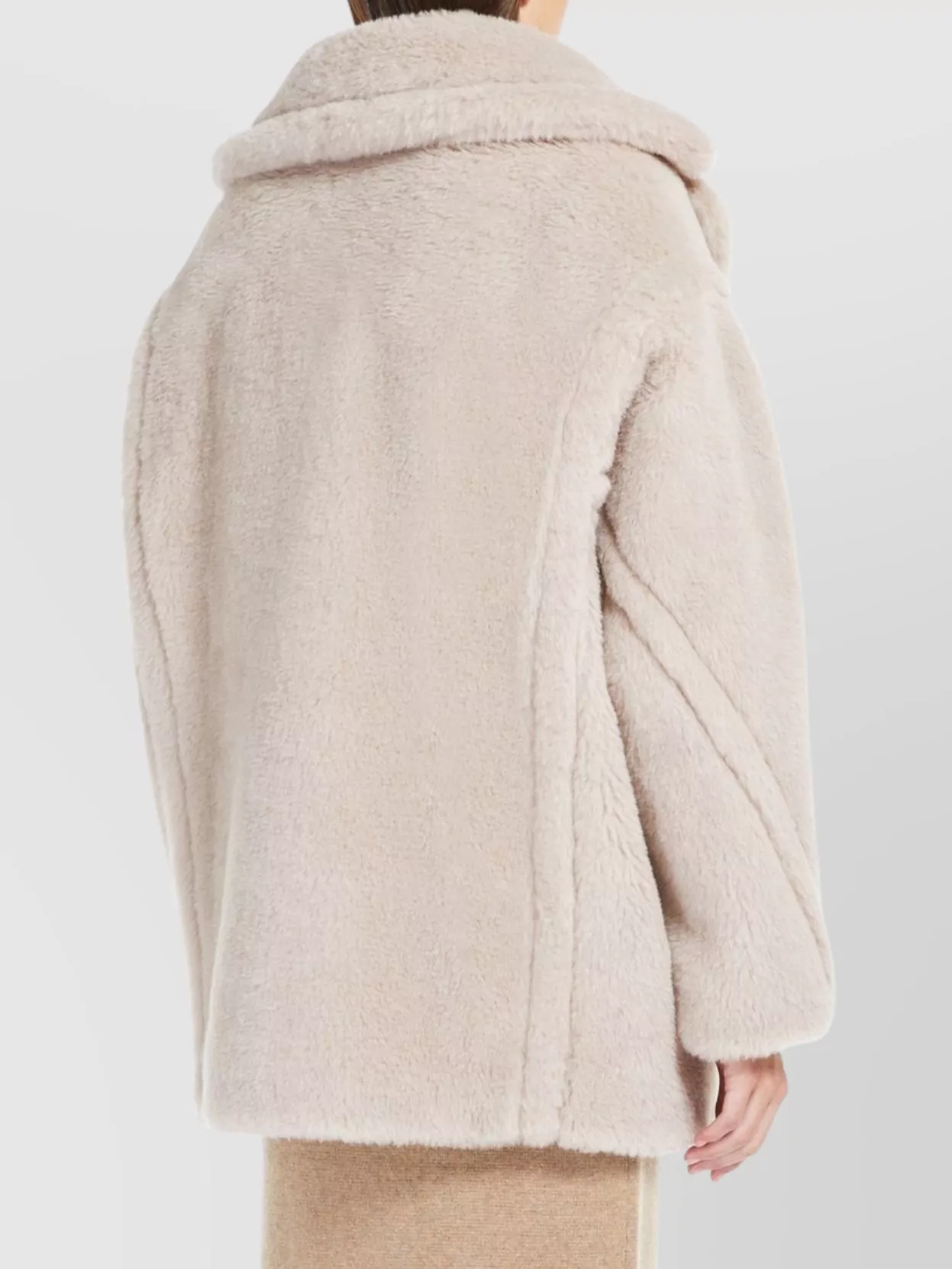 Max Mara Oversized Lapel Alpaca Wool Coat