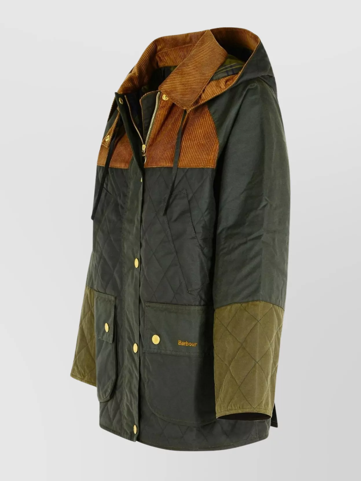 Barbour 'Parka De Coton Ciré Vert Foncé'