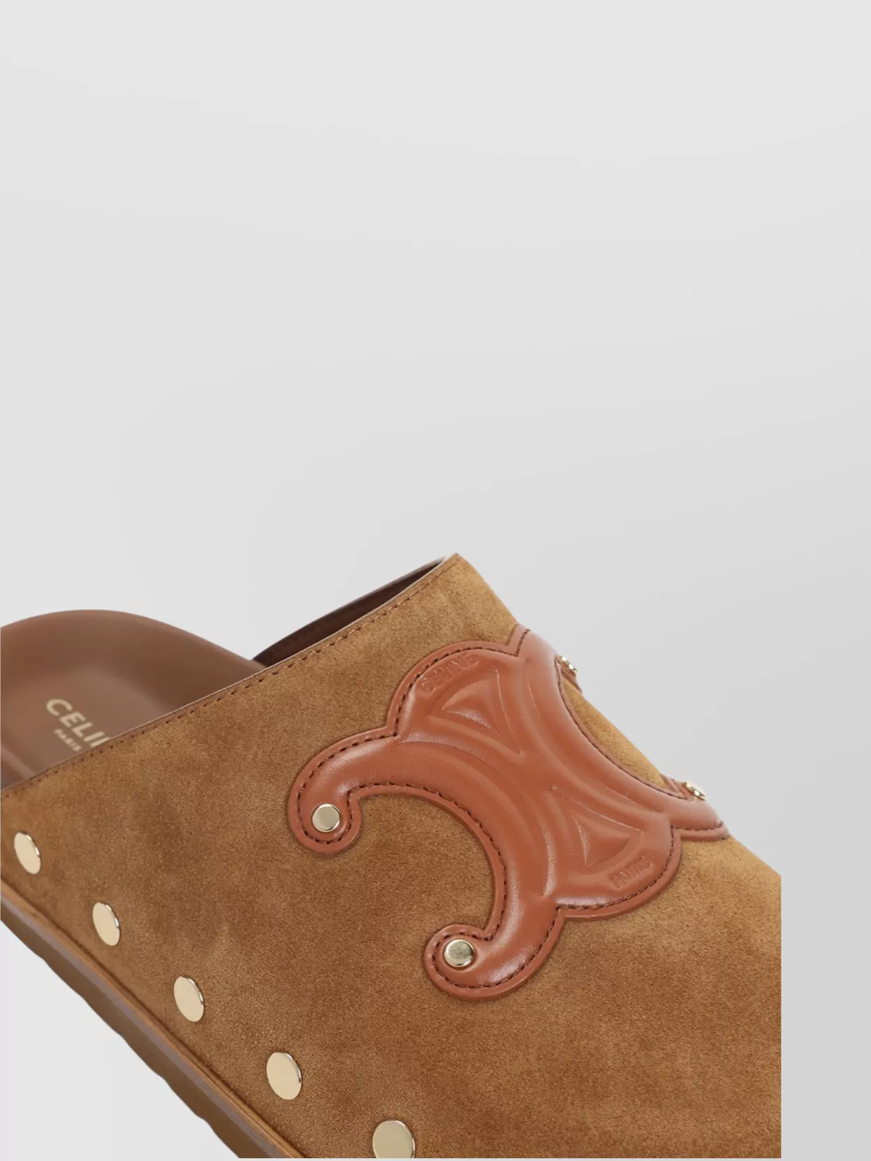 Celine Studded Detailing Wedge Clog