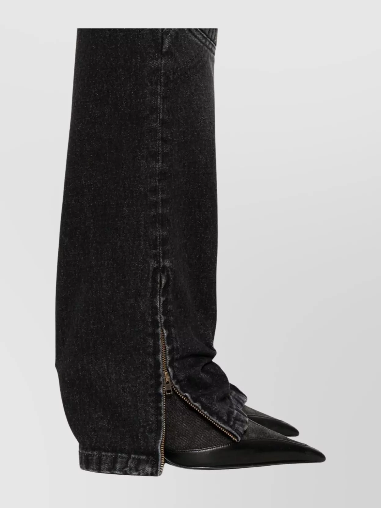 Jean Paul Gaultier Padded Denim Trousers Ankle Zips