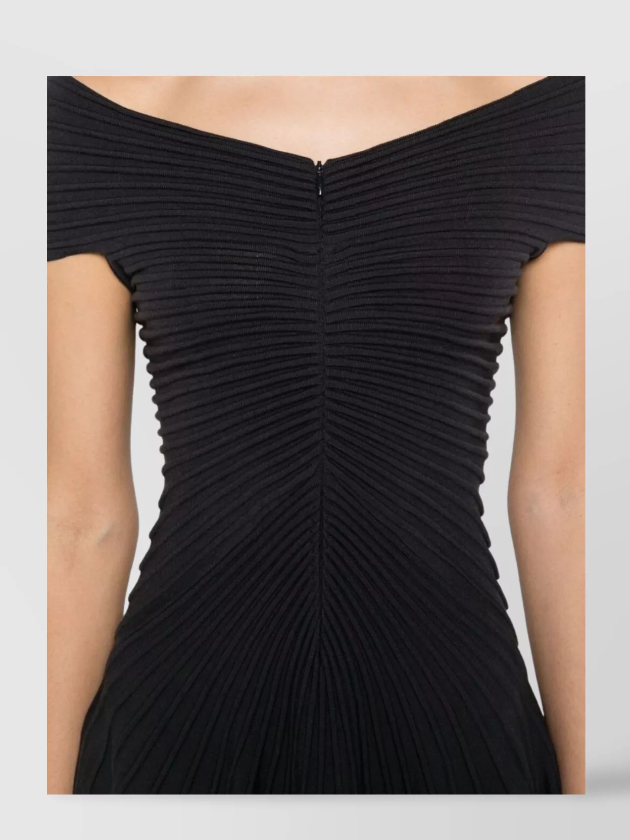 Alaïa V-Neck Wool Mini Dress