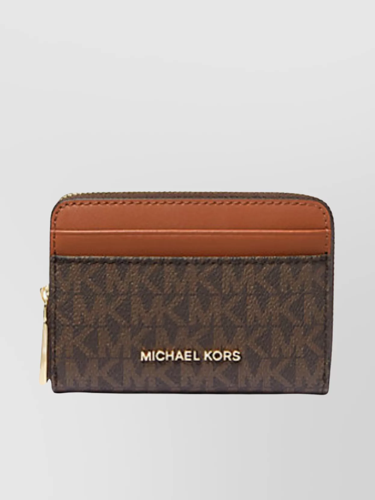Michael Kors Logo Detail Zip-around Cardholder With Multiple Slots