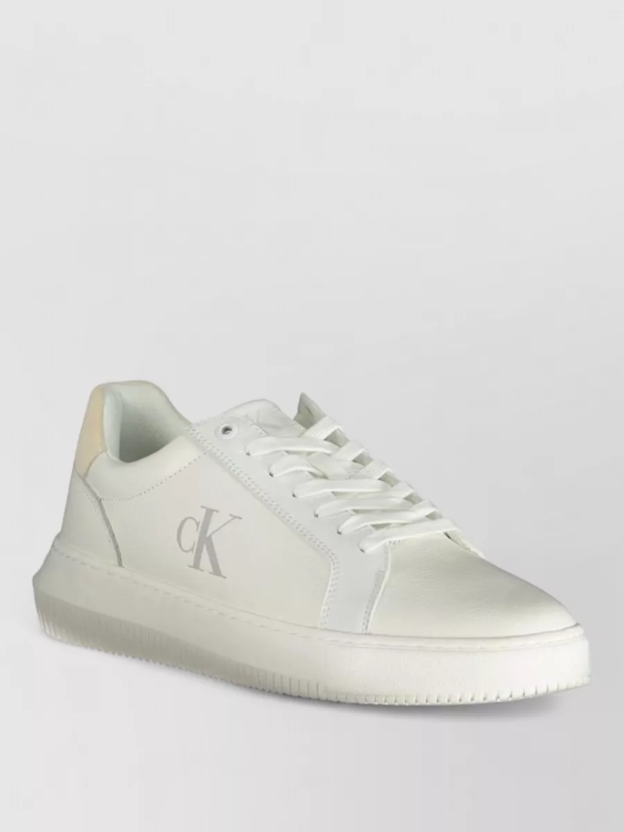 Calvin Klein leather lace-up sneakers