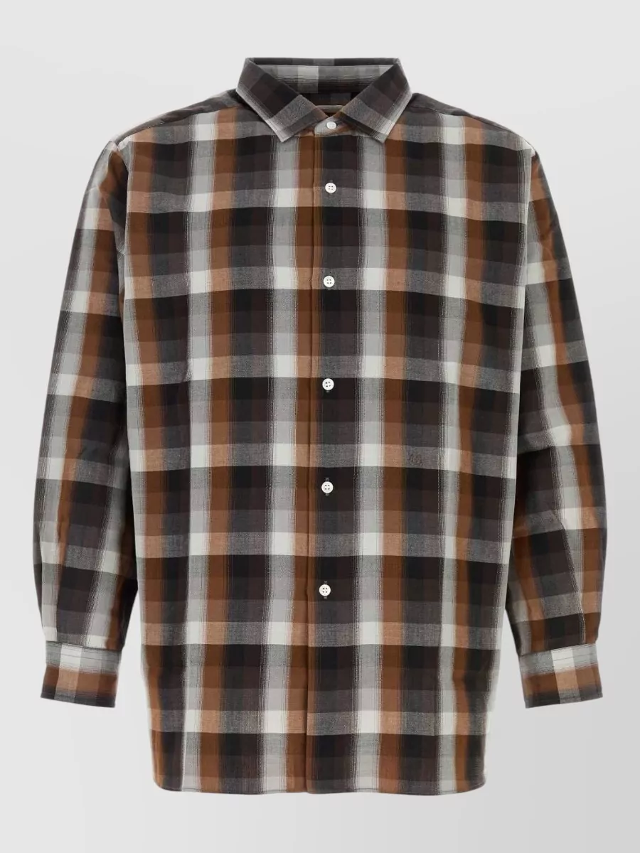 Nanamica embroidered cotton blend oversize shirt