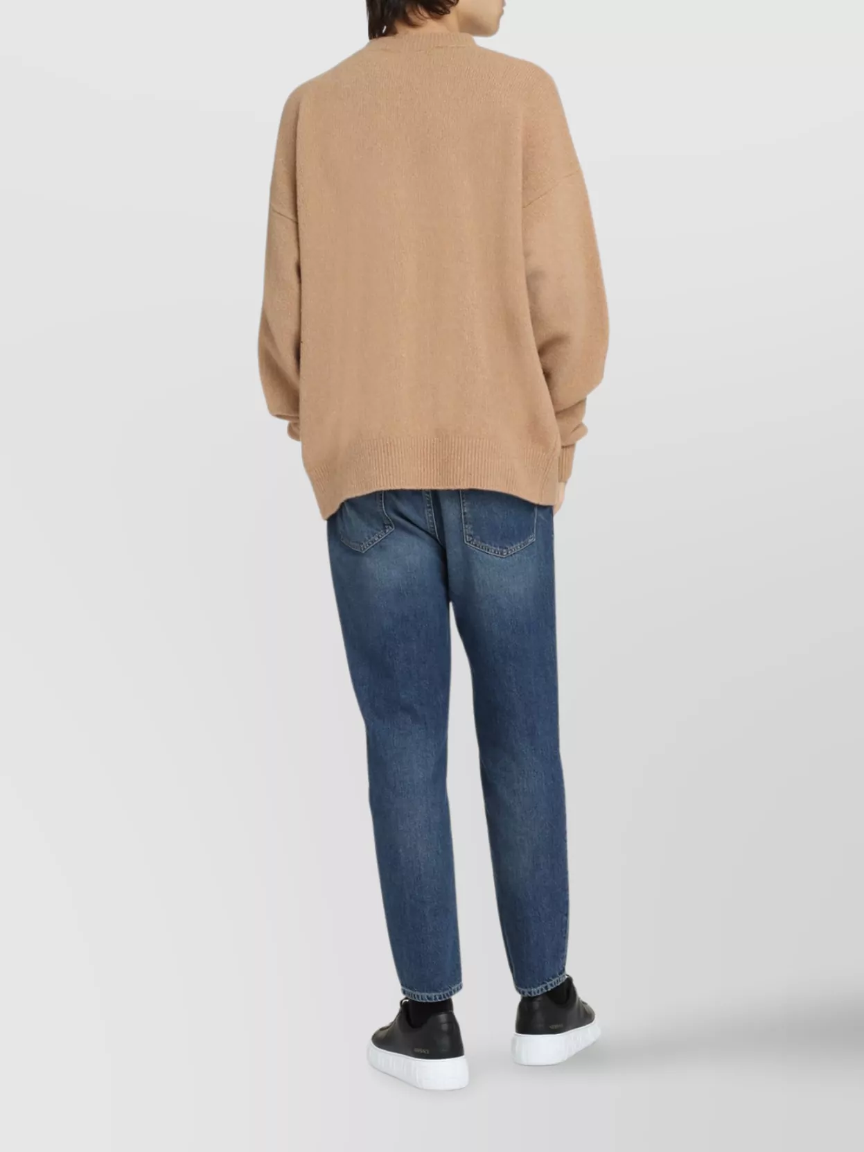 Palm Angels Ribbed Crew-Neck Logo Sweater With Long Sleeves