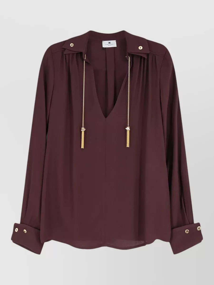 Elisabetta Franchi viscose long-sleeve blouse
