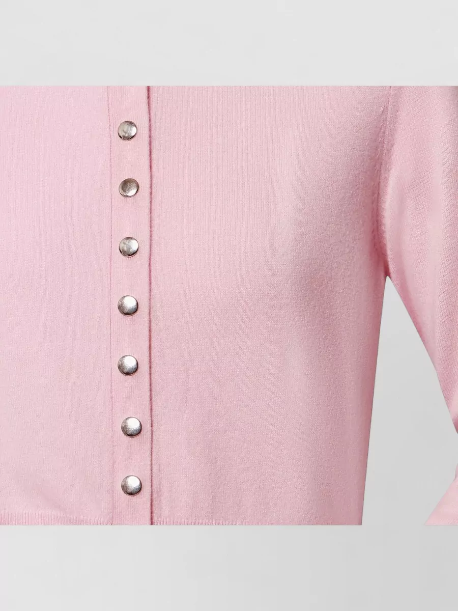 Isabel Marant Idesia Cardigan Crew Neck Long Sleeves