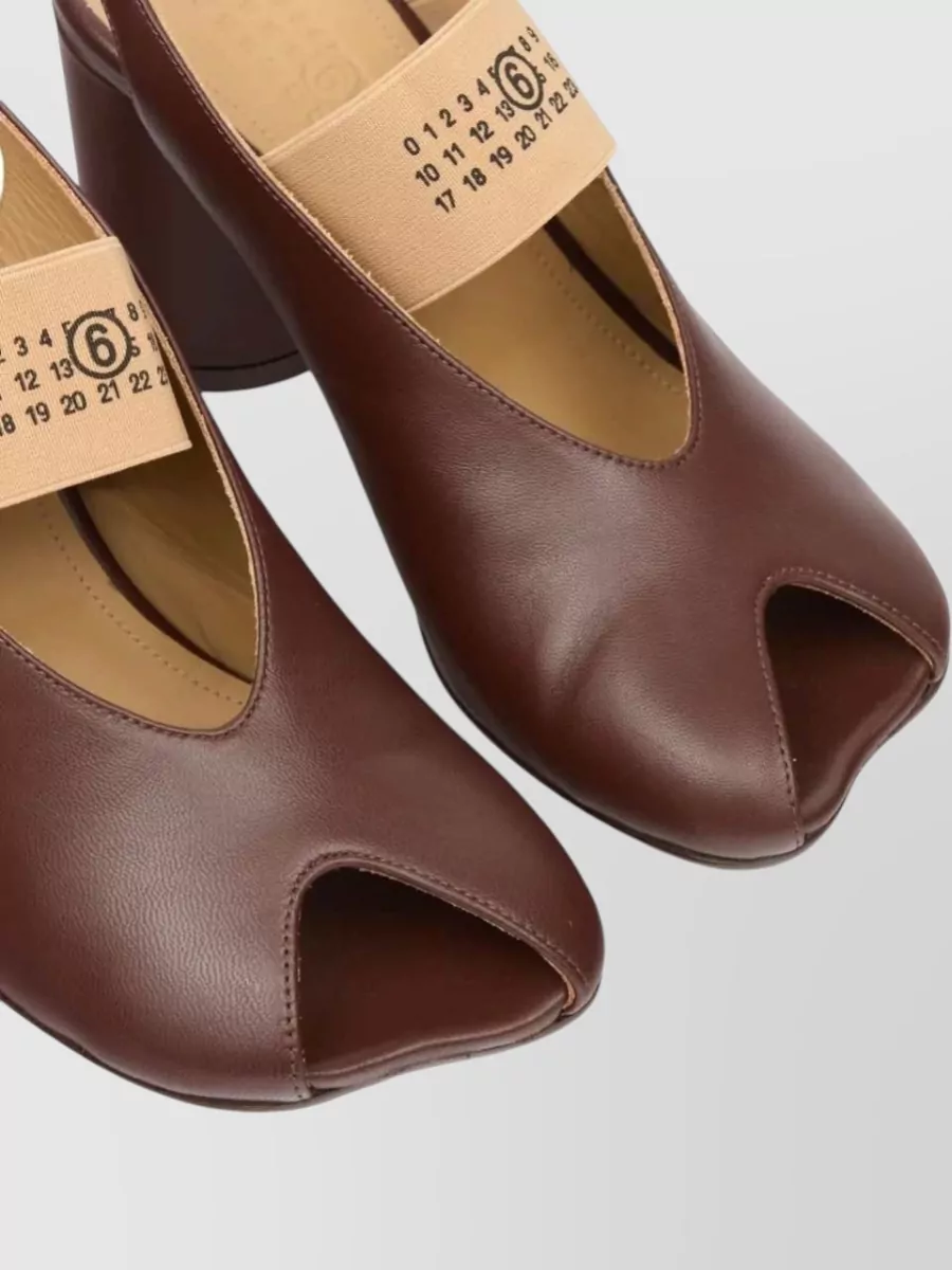 Mm6 Maison Margiela Leather Open-Toe Sandals