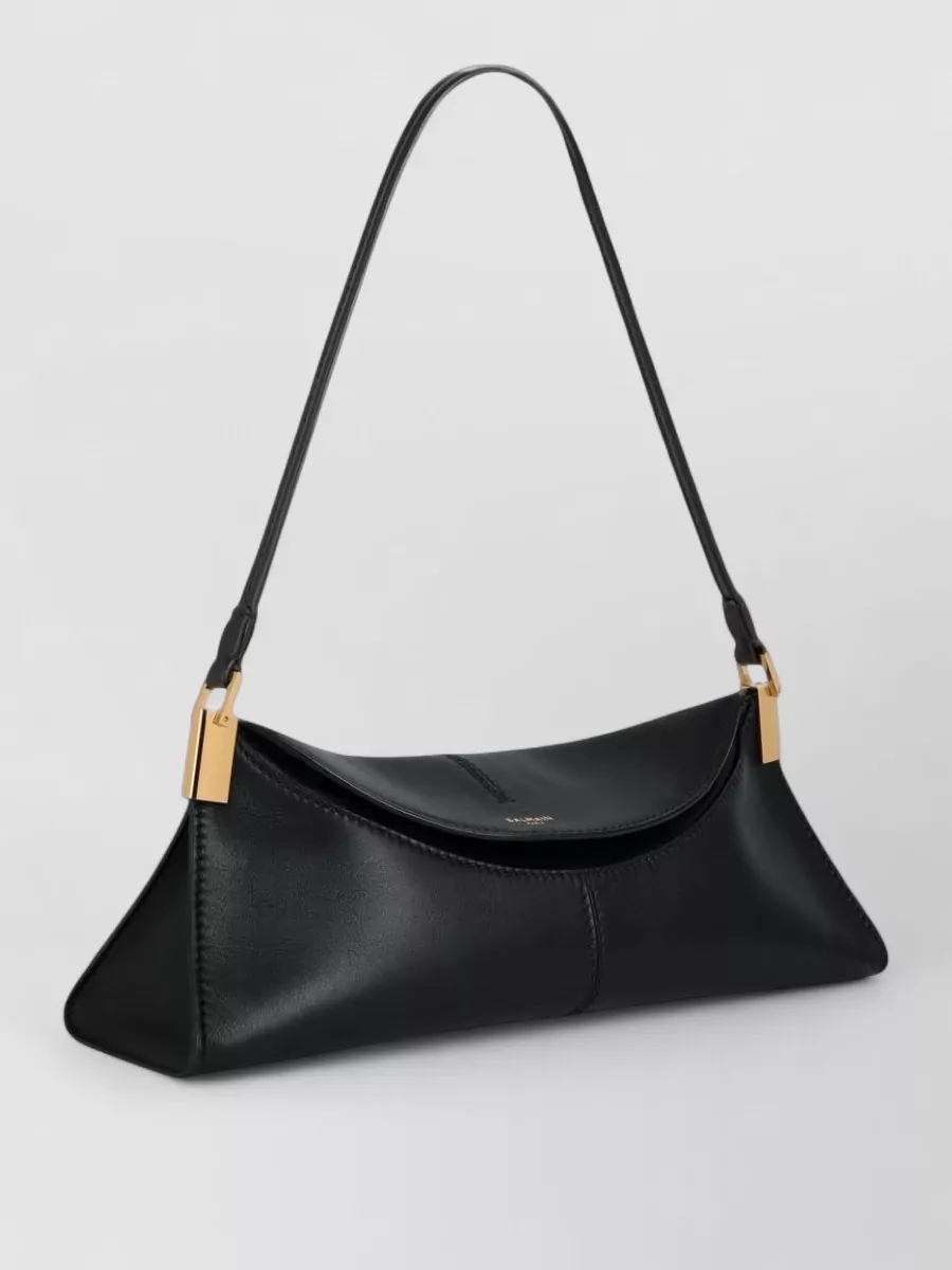 Balmain Small Calf Leather Shoulder Bag