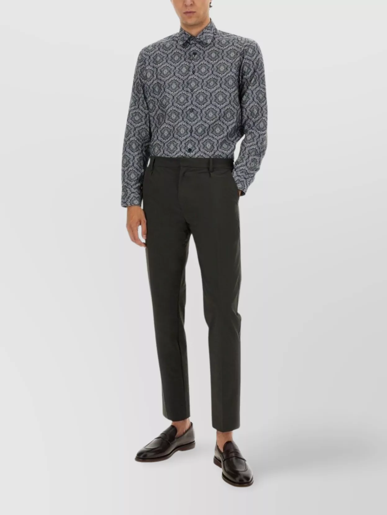 Etro Shirt Collar Printed Cuffed Sleeves