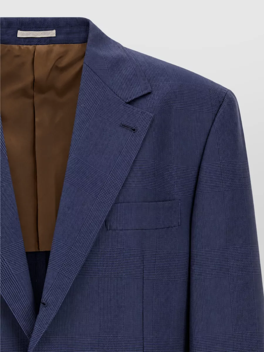 Brunello Cucinelli Virgin Wool Single Breasted Blazer