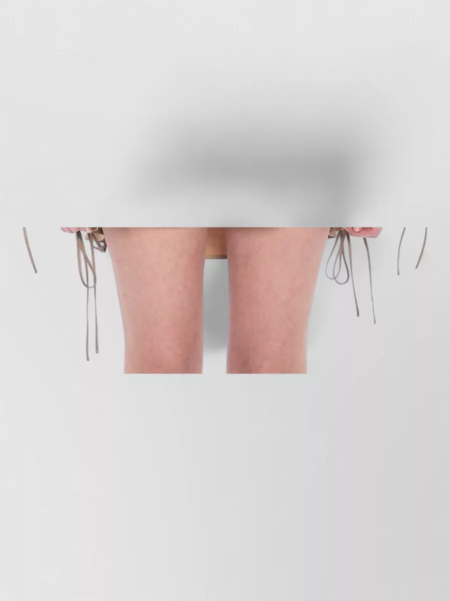 Saint Laurent Ruched Neckline Mini Dress Poet Sleeves