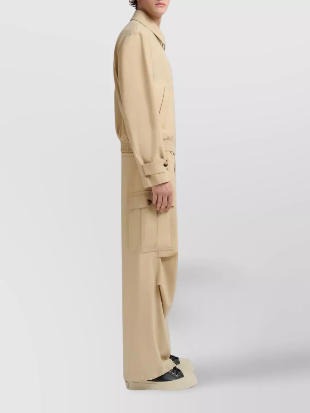 Marni Wide-leg Trousers Cargo Pockets In Multi