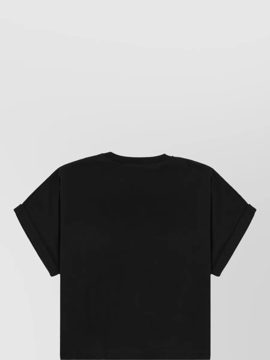 Balmain Cropped Logo T-Shirt
