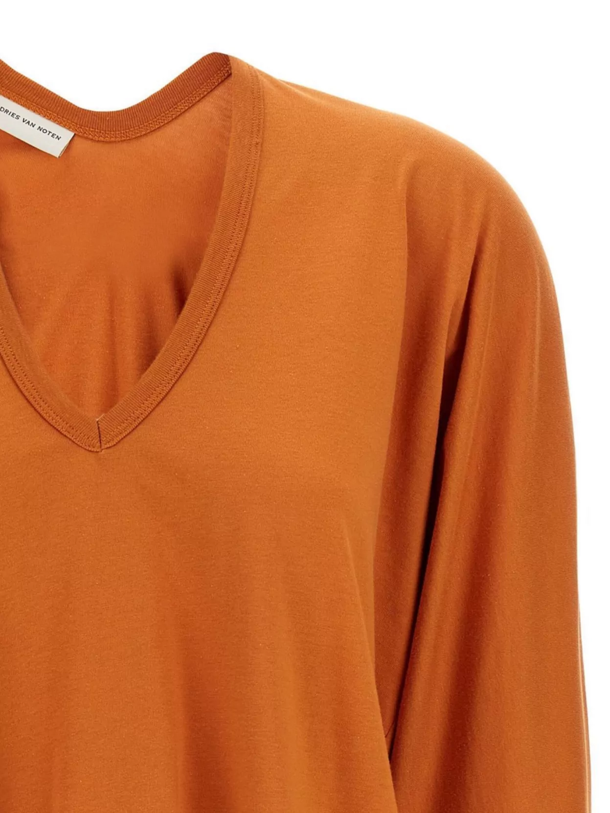 Shop Dries Van Noten 'bis Hena' Long Sleeve V-neck T-shirt
